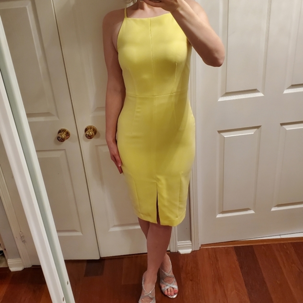 Lemon Confection Yellow Bodycon Dress